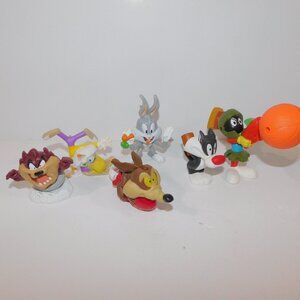 2020 McDonalds Set of 6 Looney Tunes Space Jam Figures Marvin Lola Bugs Taz +